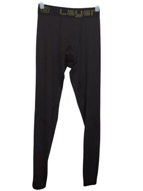 Layer 8 Compression Pants Men’s Size Small Black Breathable Quick Dry Supportive